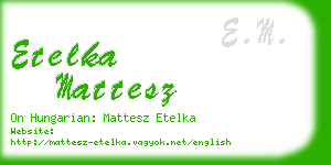 etelka mattesz business card